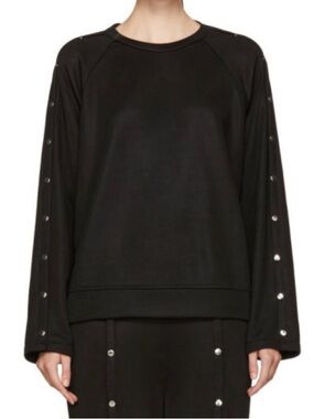 Alexander Wang Black Snaps Sweatshirt
